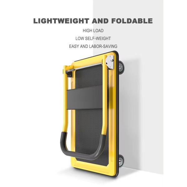 150kgs L73cm*W47cm*H98cm Platform Truck Foldable Platform Truck Push Dolly Multifunctional Heavy Duty Foldable Warehouse