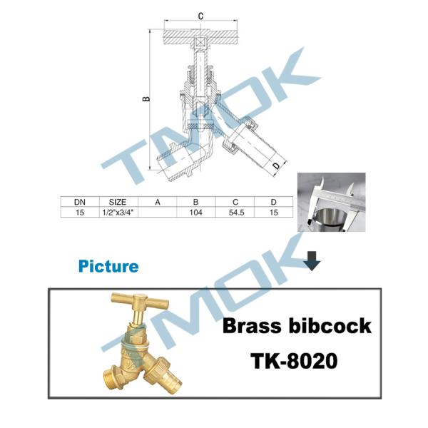 PN20 Brass Bibcock Valve