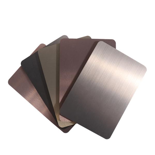 Brushed Surface Bamboo Charcoal Solid Board PVC Wood Metal Plate in Damask Pattern