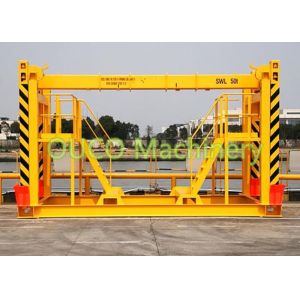 Yellow Quayside Container Lifting Cranes With Spreader For Port Solutions