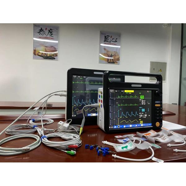 Quality Multi Language Veterinary Multiparameter Monitor With ECG NIBP SPO2 2Temp for sale