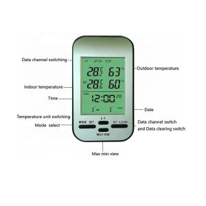 Home Wireless Temperature And Humidity Meter With Clock And Weather Forecast