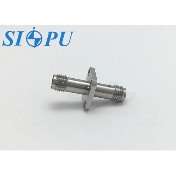 Double-Headed SMA Female RF Adapter – Straight Through, Flange Mount