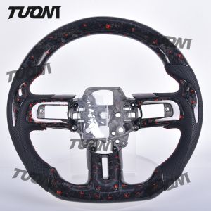 Wholesale Custom Stitch Color Ford Carbon Flat Bottom Steering Wheel with Leather Grip for Enhanced Control from china suppliers