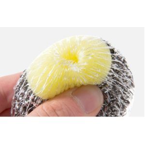 Round Shape Kitchen Sponge Scrubber Logo Printed Without Hurting Hands