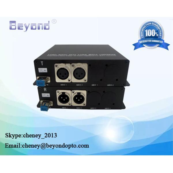 2 CH Balanced Audio to Fiber Optic transceiver,3-PIN XLR balanced audio to fiber