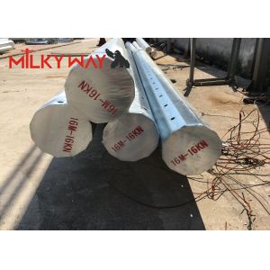 138KV Galvanized Steel Pole with Q235B/A36 Material and 8 Grade Earthquake