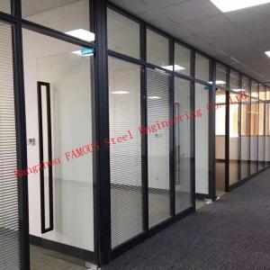 Wholesale Office Desmontable Aluminum Frame Glass Partition Walls 800mm Width from china suppliers