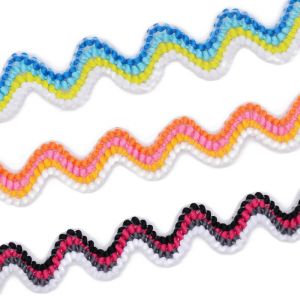 Lady Dresses Accessories Polyester Ric Rac Ribbon High Tenacity