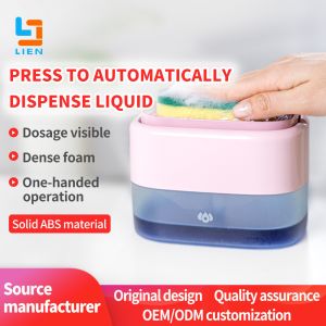 ROSH Foam Soap Pump Dishwasher Soap Dispenser With Sponge Holder