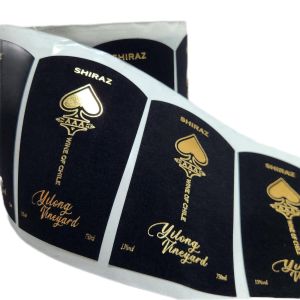 Customizable Printing Gold Foil Stamping Embossed Premium Velvet Paper Wine