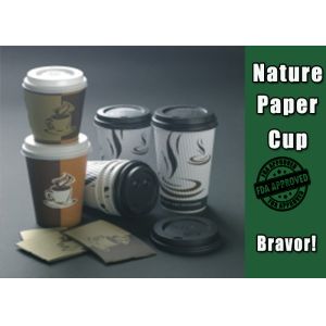 Insulated Custom Printed Coffee Mugs , Disposable Coffee Cups With Lids And