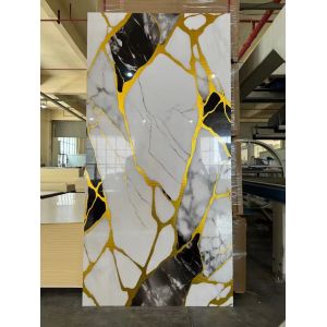 Waterproof PVC solid sheets for wall decorative UV marble sheets 1220х2440х3mm