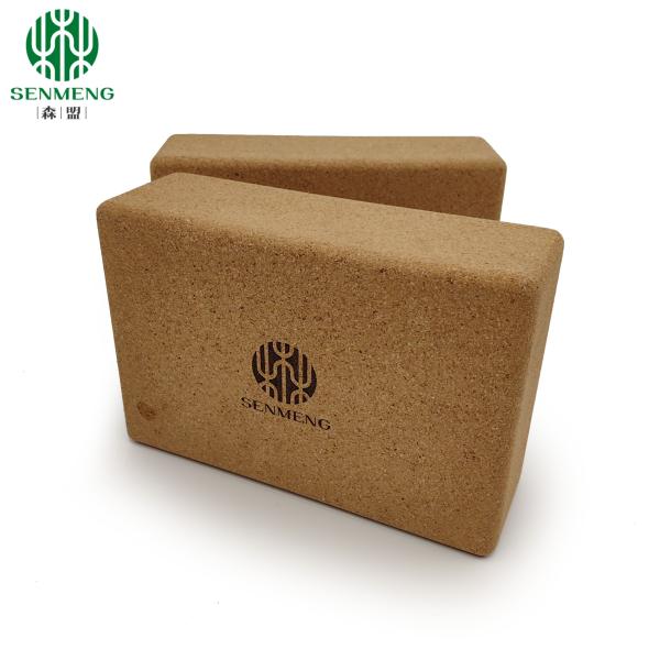 Organic and Durable Custom Eco-Friendly Natural Non-Slip Cork Yoga Brick for a
