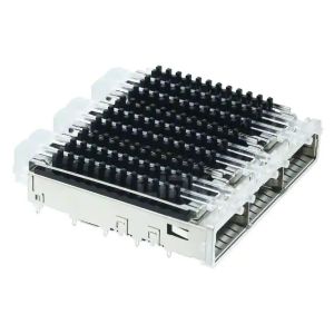 Wholesale TE 2057042-9 QSFP+ Cage Ganged (1 x 3) with Heat Sink Connector 14 Gb/s Included Lightpipe from china suppliers