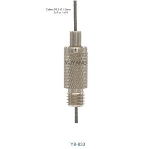 Mesh Pattern Wire Rope Gripper Pressure Adjustable 9mm Diameter M8 Thread