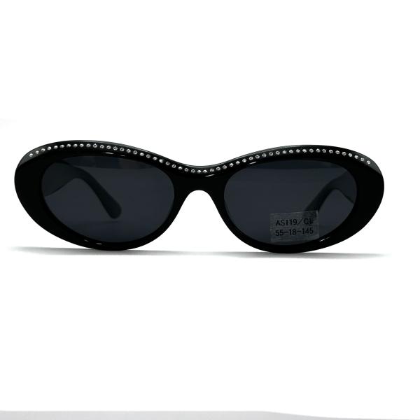 Acetate Sheet Frame Womens Classic Butterfly Sunglasses with Strass-AS119 ,ODM