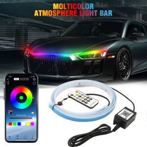 2pcs 30/45/60cm RGBLED Day Time Running Light Slim Sequential Flexible Led Turn