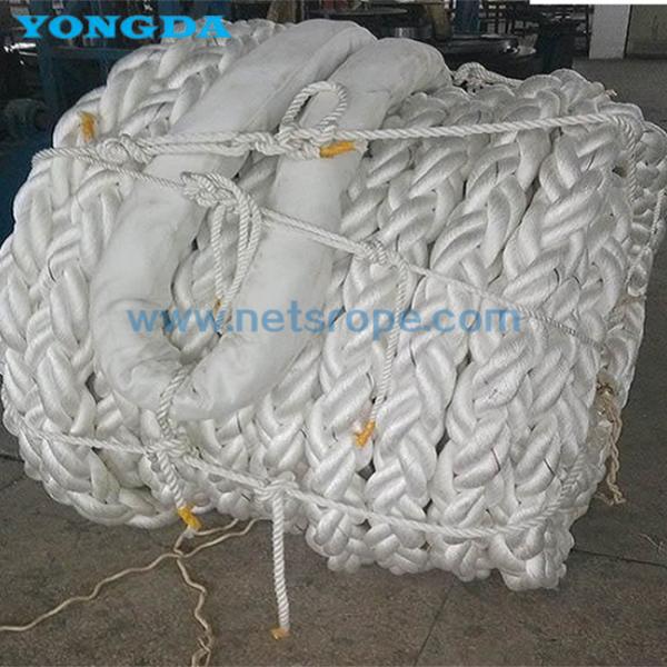 128mm Water-Resistance 8-Strand Polyethylene Rope For Marine Mooring/Engineering/Industry