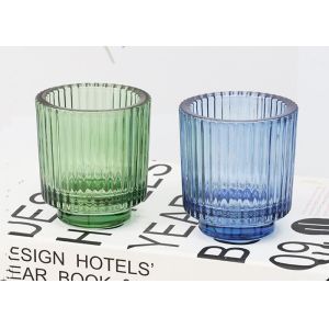 Purple Blue Empty Customized Services Candle Glass Jar for Candles