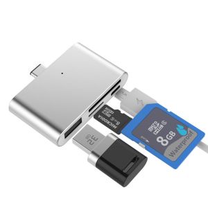USB 3.1 TYPE-C to USB 2.0 Hub SD TF OTG Card Reader for Smart Phone Tablet PC