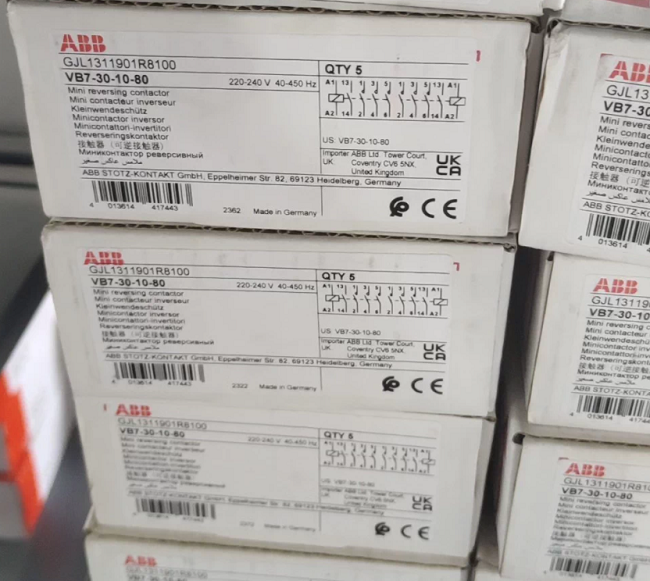 VB7-30-10 ABB Vacuum contactor Medium-voltage power distribution systems