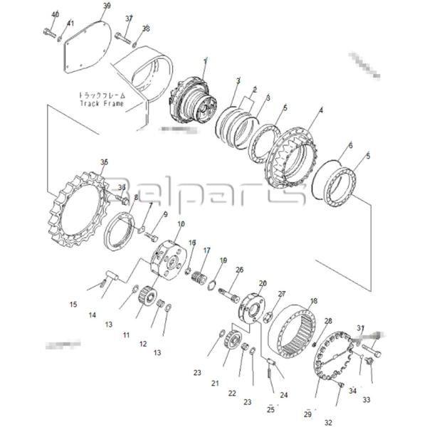 Belparts PC300-7 PC300-8 PC350-7 PC270-8 Excavator 207-27-00310 Travel Device Final Drive Floating Seal