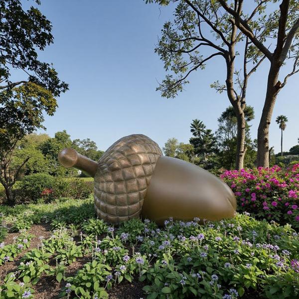 Large Outdoor Acorn Art Sculpture Statue Brass Bronze Casting Outdoor Decor