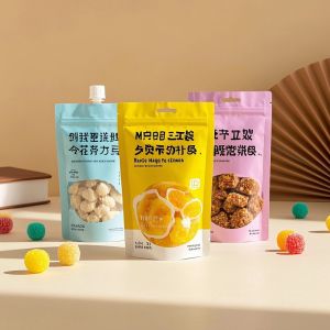 Stand Up Coffee Bags with Degassing Valve 3 Layer Aluminum Foil Laminated for