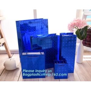 Luxury Art Paper Flower Carrier Bag with Rope Handle,Fashion kraft paper flower