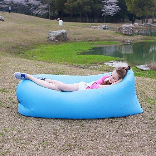 2016 Factory wholesale fast inflatable sleeping bag,camping lamzac hangout