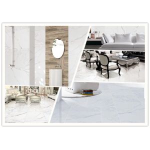 Acid Resistant Marble Effect Ceramic Wall Tiles Less Than 0.05% Absorption Rate