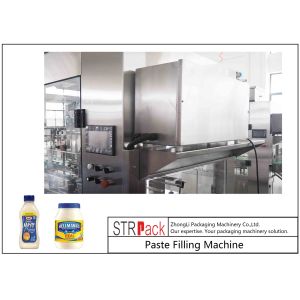 Customized Mayonnaise / Ketchup Filling Machine , High Viscosity Piston Filler
