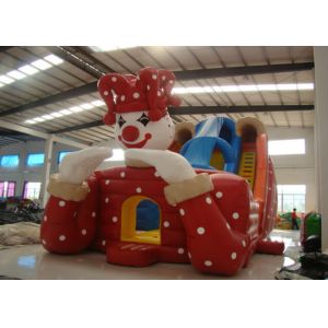 Big clown cartoon inflatable slide - inflatable long slide with arch