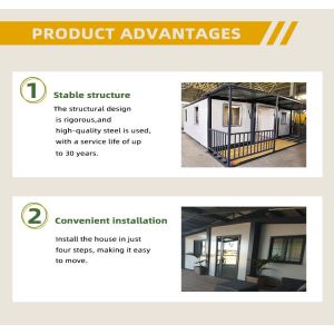Modern Prefab Villa 20Ft 40Ft Insulated Expandable Container House with 2-3