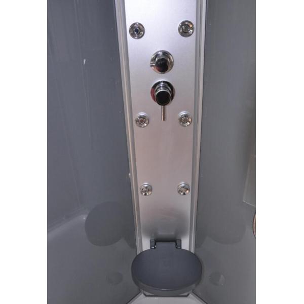 Matt Silver Profiles Curved Glass Shower Enclosures , Enclosed Shower Cubicles