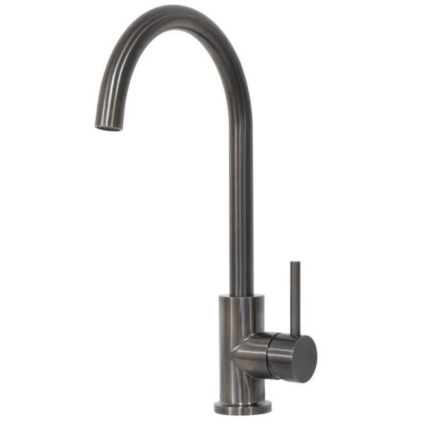 Ss304 Grey Color Single Hole Goose Neck us cupc Faucet 316 Gunmetal Tap