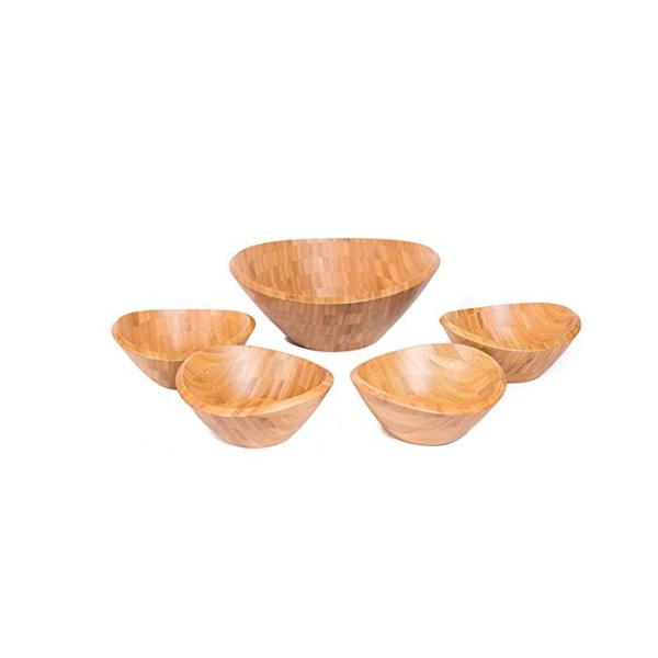 Large size Natual Antique Acacia Wooden Salad Fruits Bowls salad bowl