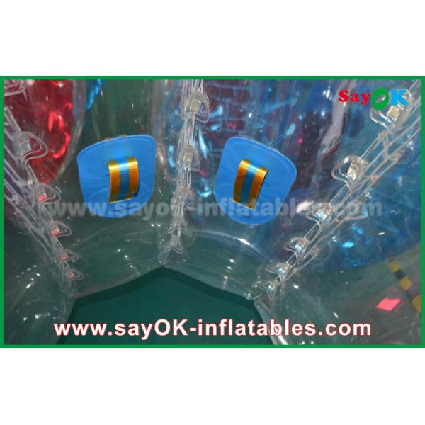 Soccer Inflatable Games Transparent Red / Blue Large Inflatable Sports Games Bubble Soccer 1.5m For Camping
