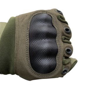 Green Finger Slits Protection Safety Training Gloves with Customized Features