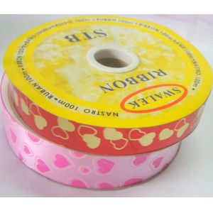 Promtional Bright Pink Printing Ribbon Roll For Gift Wrapping