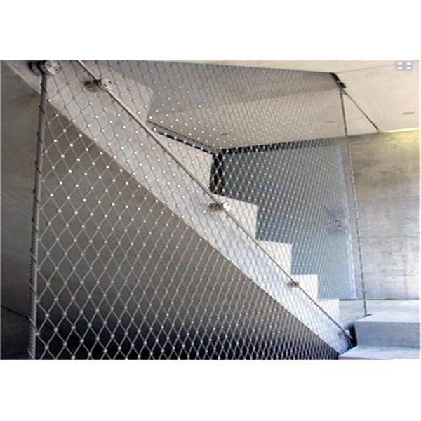 Professional Balustrade Wire Mesh / Inox Wire Mesh With 1.2mm - 3.2mm Wire