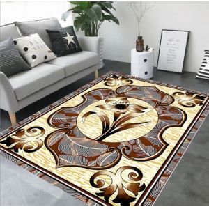 European Style 3D Printed Flower Pattern Carpets For Living Room , Sofa And