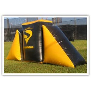 Weave String Structure Inflatable Paint Bunker Trampoline Combo