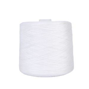 China White Spun Polyester Yarns 202 302 402 502 For  Textiles on sale