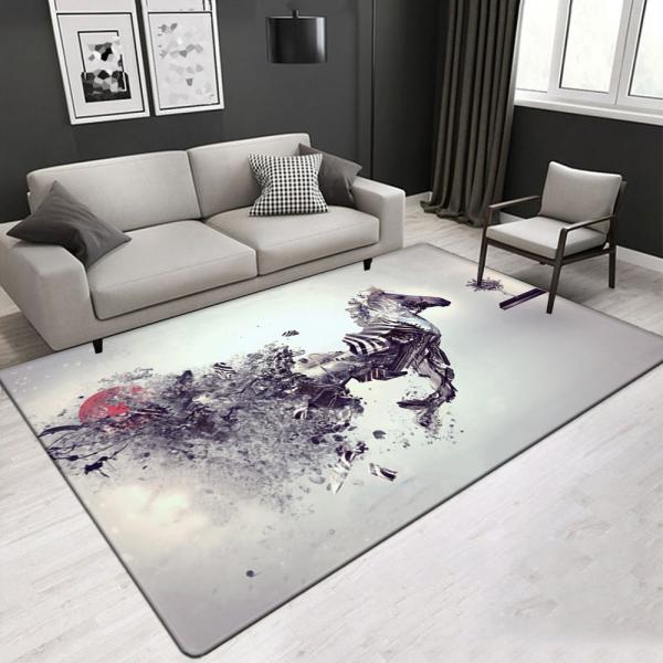 High Quality Customized Image 3D Bedroom Living Room Floor rug Rectangle Carpet