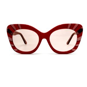 Square Eye Shape Acetate Frame Sunglasses for Women 100% UV Protection-model