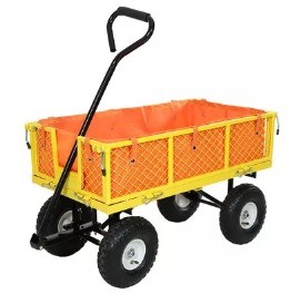 Rustproof Garden Wagon Cart Fire Retardant Metal Garden Cart With Handle