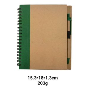 70Shts 153g Spiral Coil Notebook , 70gsm Elastic Band Notebook With Paper Pen