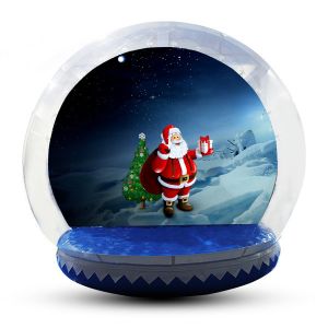 Transparent Inflatable Human Snow Globe Photo Booth With Blower EN71